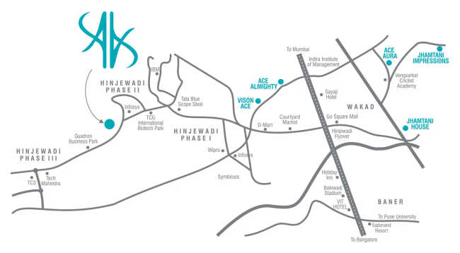 Jhamtani Ace Augusta Hinjewadi - Location Map
