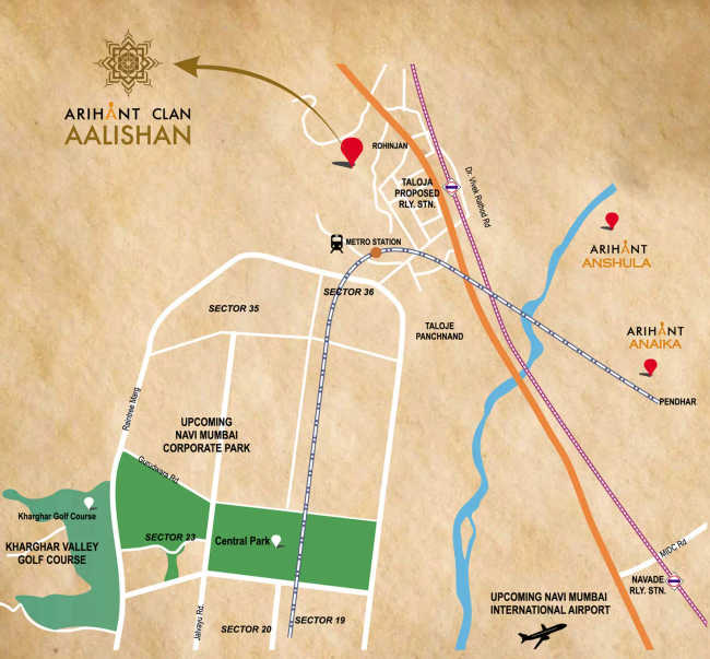 Arihant Clan Aalishan Kharghar - Location Map