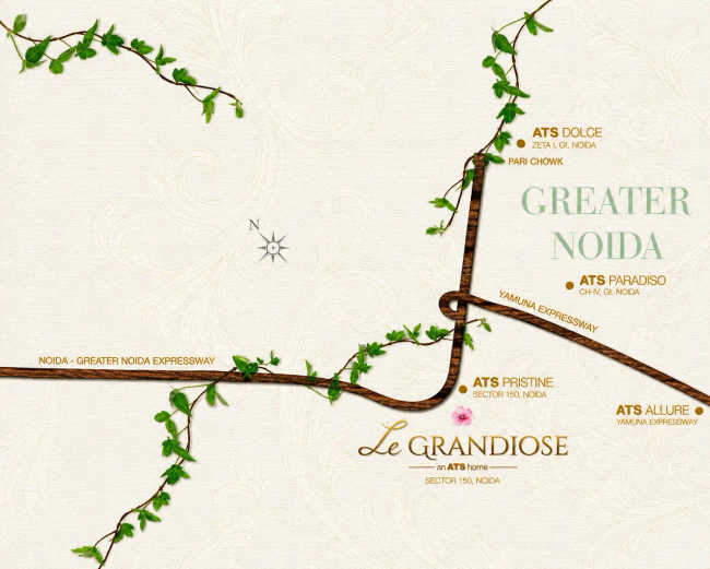 Ats Le Grandiose Sector 150 - Location Map