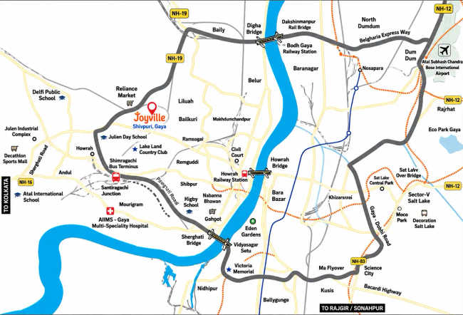 Shapoorji Pallonji One Estate Howrah - Location Map