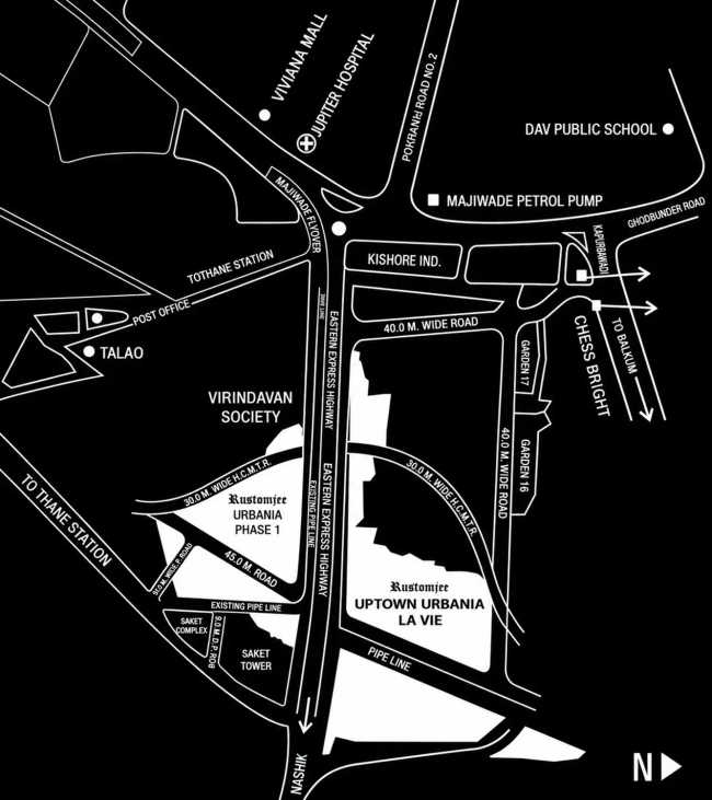 Rustomjee La Vie Majiwada - Location Map