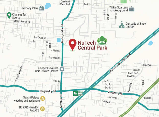 Nutech Central Park Porur - Location Map