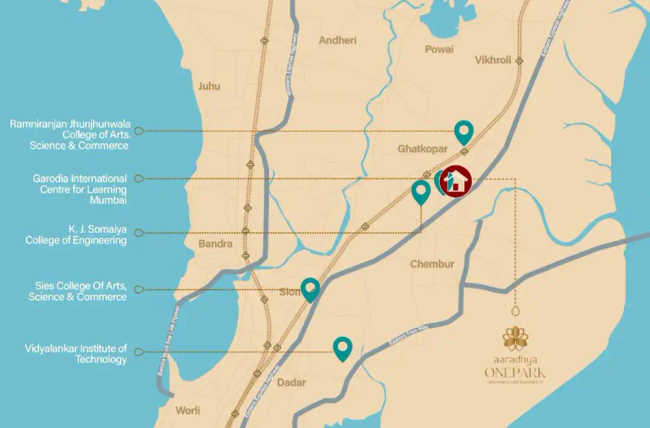 MICL Aaradhya One Park Ghatkopar - Location Map