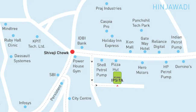 Rohan Ipsita Hinjewadi - Location Map
