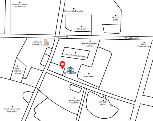Urban Axis Joy Street Gomti Nagar - Location Map