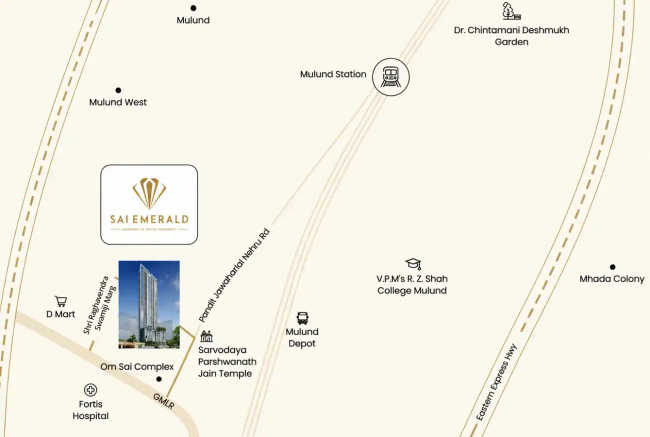 Sai Emerald Mulund - Location Map