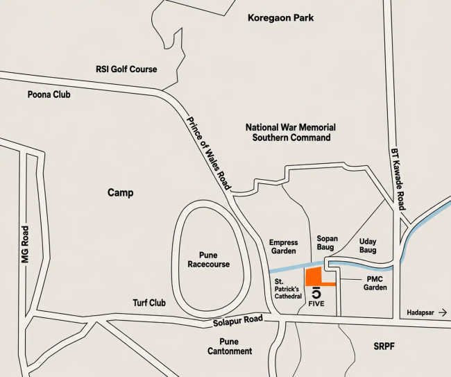 Skyi 5 Racecourse Sopan Baug - Location Map