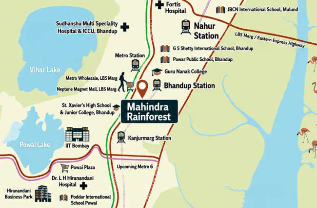 Mahindra Rainforest Kanjurmarg - Location Map