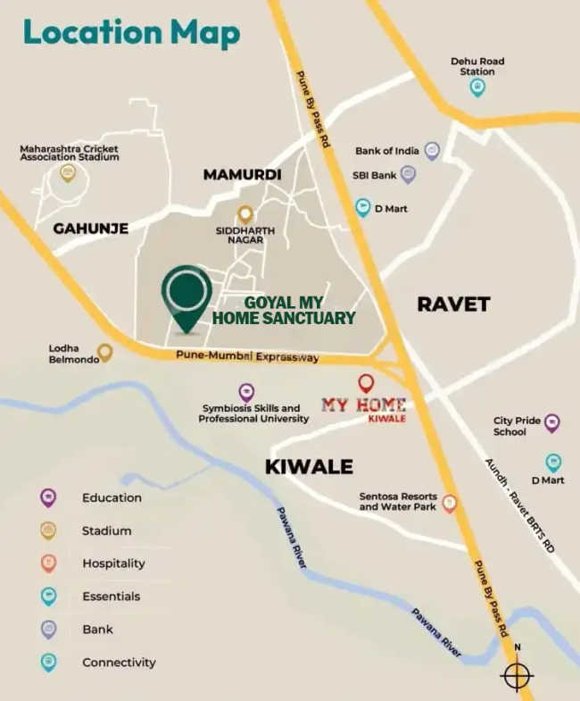 Goyal My Home Sanctuary Mamurdi - Location Map