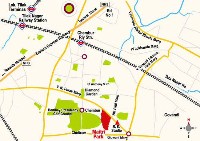 Hiranandani Maitri Park Chembur - Location Map
