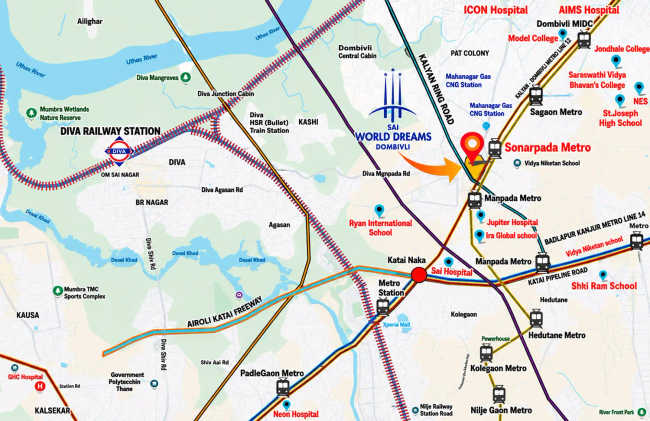 Sai World Dreams Dombivali - Location Map