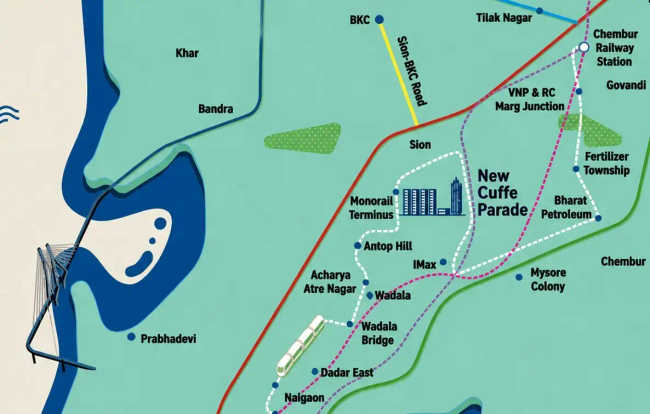 Lodha New Cuffe Parade Wadala - Location Map