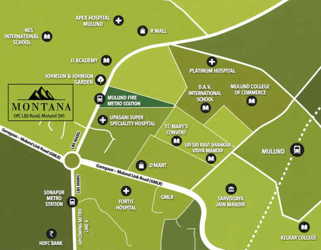 Sheth Montana Mulund - Location Map