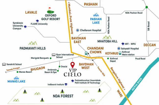 VTP Cielo Bavdhan - Location Map