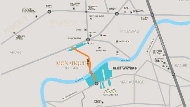 VTP Monarque Hinjewadi - Location Map