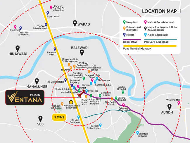 Merlin Ventana Baner - Location Map