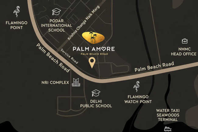 Gami Palm Amore Seawoods - Location Map