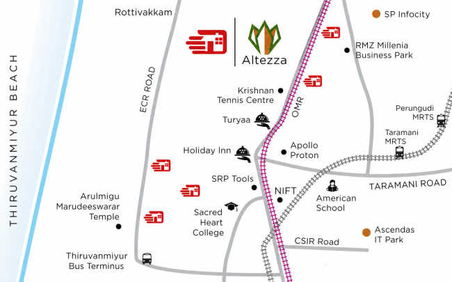 Appaswamy Altezza Perungudi - Location Map
