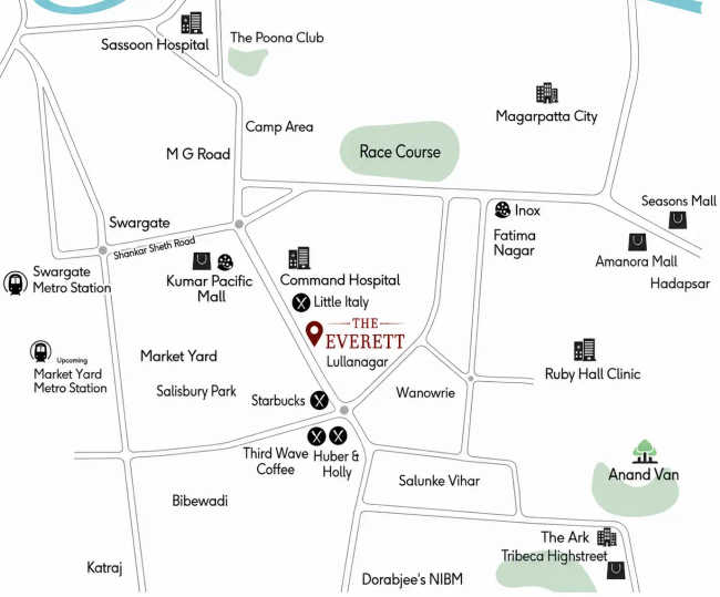 Tribeca The Everett Lulla Nagar - Location Map