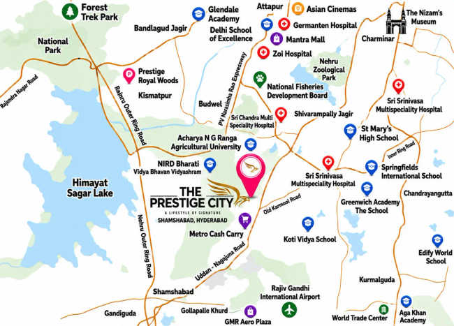 Prestige Bellagio Budvel - Location Map