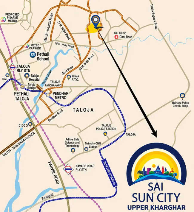 Sai Sun City Taloja - Location Map