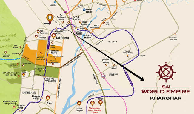 Sai World Empire Kharghar - Location Map