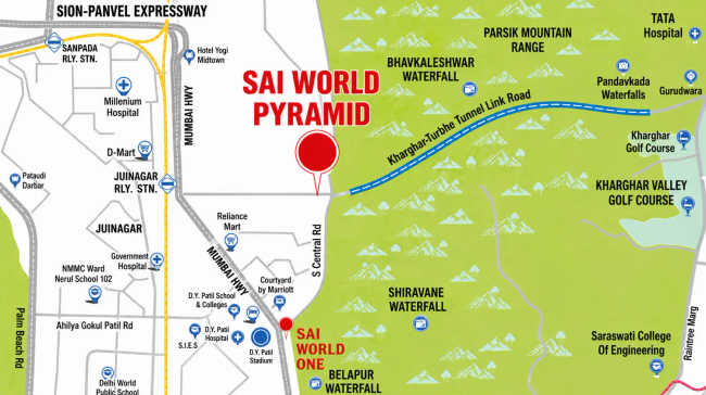 Sai World Pyramid Nerul - Location Map