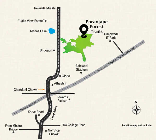 Paranjape Forest Trails Bhugaon - Location Map