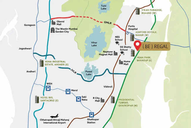 Ashford Be Regal Nahur - Location Map