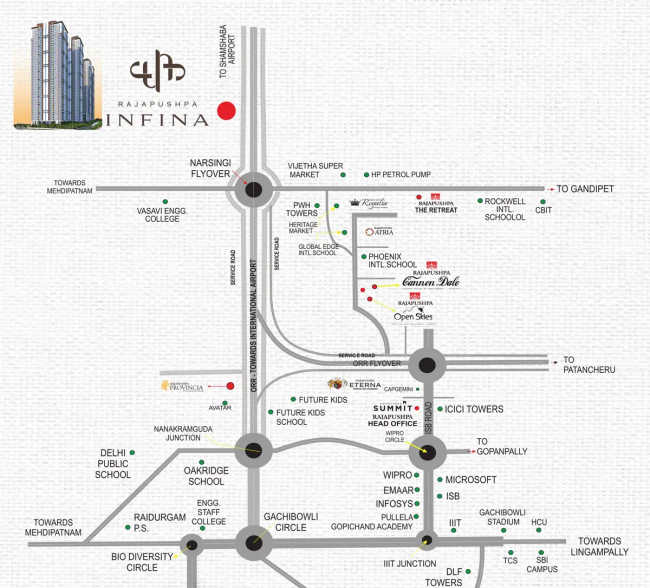 Rajapushpa Infina Manchirevula - Location Map