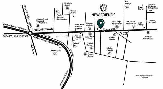 Majestique New Friends Kothrud - Location Map