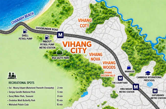 Vihang Plaza Ghodbunder Road - Location Map