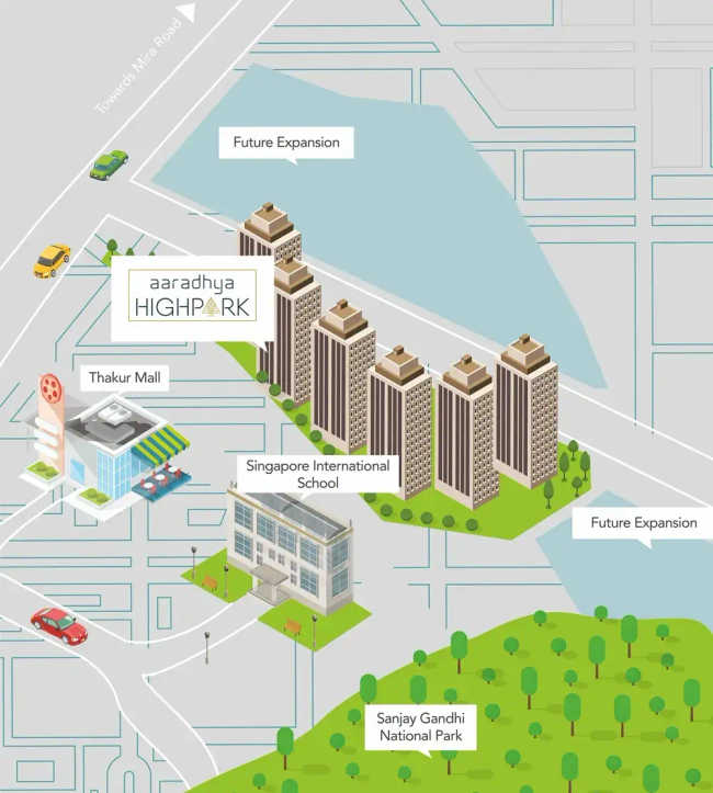 Aaradhya High Park Mira Bhayandar - Location Map