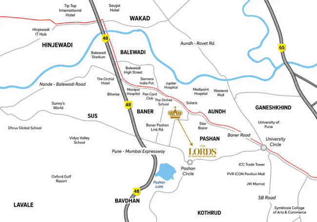 Pristine The Lords Pashan - Location Map