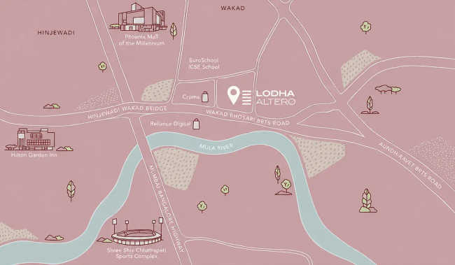 Lodha Altero Wakad - Location Map