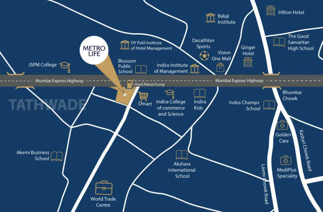 Rama Metro Life Tathawade - Location Map
