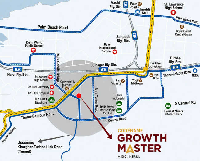 Kaamdhenu Growth Master Nerul - Location Map