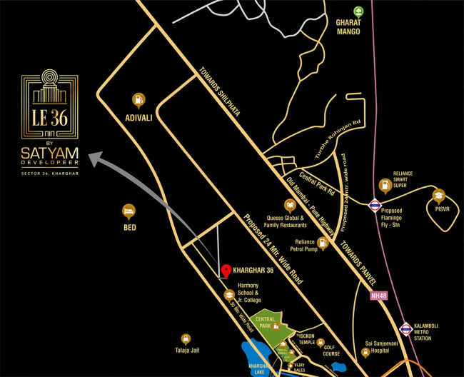 Satyam Le 36 Kharghar - Location Map