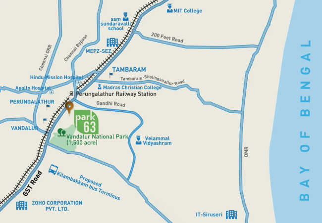 Shriram Park 63 Perungalathur - Location Map