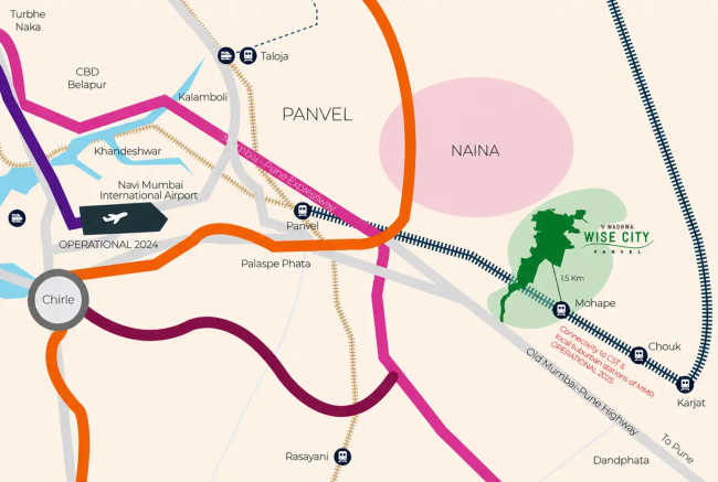 Wadhwa Wise City Panvel - Location Map