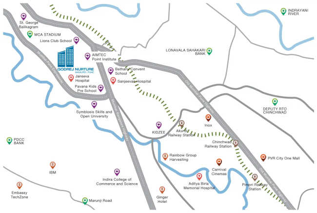 Godrej Nurture Mamurdi - Location Map