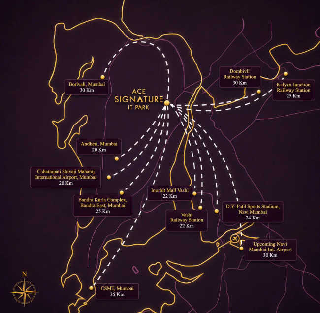 Ace Signature IT Park Wagle Estate - Location Map