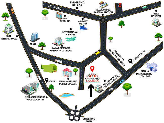 Casagrand Casamia Pallavaram - Location Map