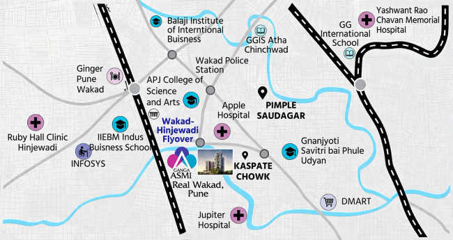 Ganga Asmi Pimpri Chinchwad - Location Map