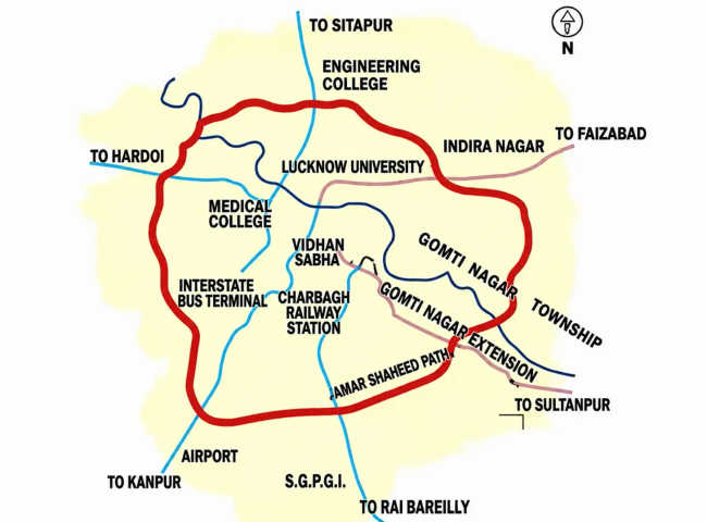 Omaxe Lincoln Gomti Nagar Extension - Location Map