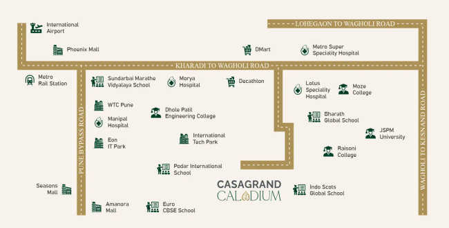 Casagrand Caladium Wagholi - Location Map