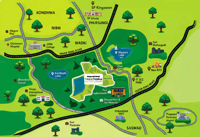 Shapoorji Pallonji Treetopia Jadhavwadi - Location Map