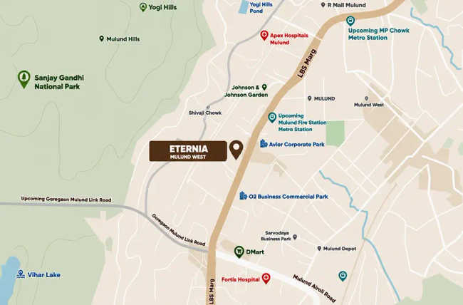 Oberoi Eternia Mulund - Location Map