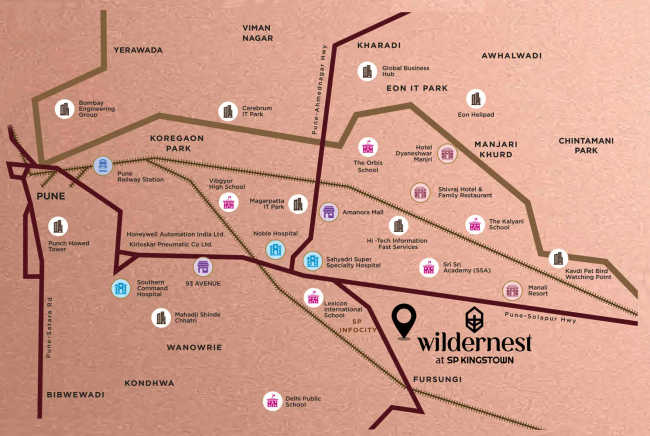 Shapoorji Pallonji Wildernest Hadapsar - Location Map