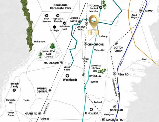 Tribeca The Edge Parel - Location Map